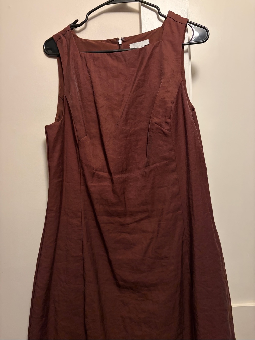 H&M Sleeveless Mini Dress in Brown